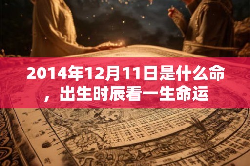 2014年12月11日是什么命，出生时辰看一生命运