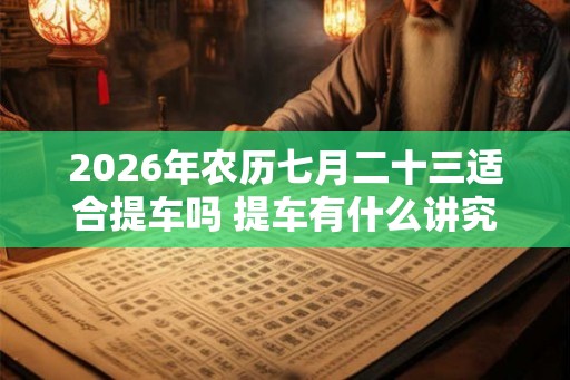 2026年农历七月二十三适合提车吗 提车有什么讲究