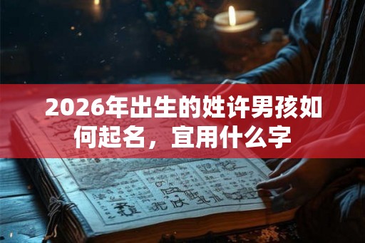 2026年出生的姓许男孩如何起名，宜用什么字