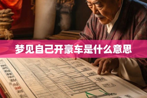 梦见自己开豪车是什么意思