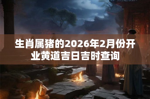 生肖属猪的2026年2月份开业黄道吉日吉时查询