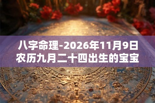 八字命理-2026年11月9日农历九月二十四出生的宝宝五行取名