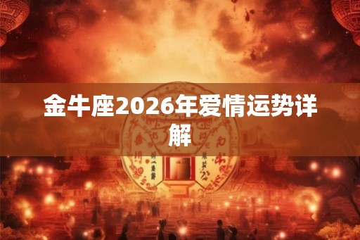 金牛座2026年爱情运势详解
