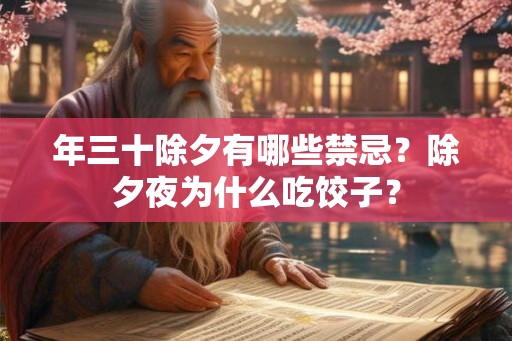 年三十除夕有哪些禁忌？除夕夜为什么吃饺子？