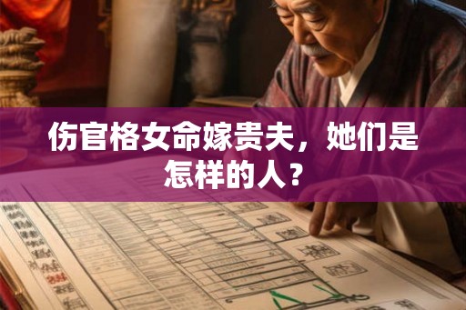 伤官格女命嫁贵夫，她们是怎样的人？