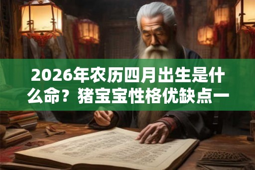 2026年农历四月出生是什么命？猪宝宝性格优缺点一览！