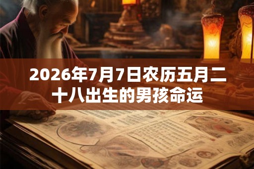 2026年7月7日农历五月二十八出生的男孩命运