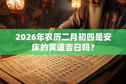 2026年农历二月初四是安床的黄道吉日吗？