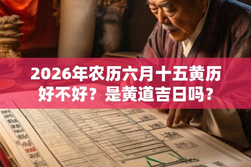 2026年农历六月十五黄历好不好?是黄道吉日吗? 2026年农历六月十五黄历好不好?是黄道吉日吗?