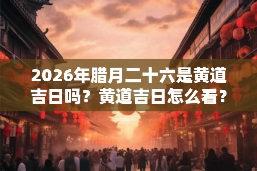 2026年腊月二十六是黄道吉日吗？黄道吉日怎么看？