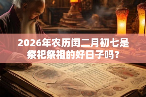 2026年农历闰二月初七是祭祀祭祖的好日子吗？