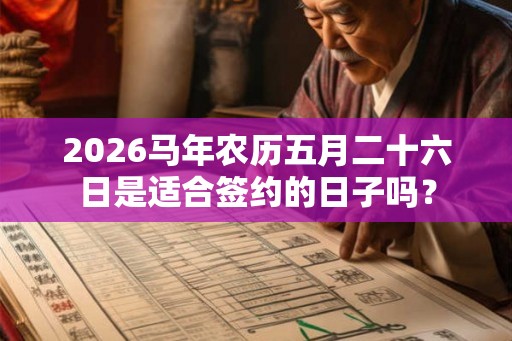 2026马年农历五月二十六日是适合签约的日子吗？