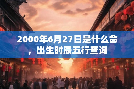 2000年6月27日是什么命，出生时辰五行查询