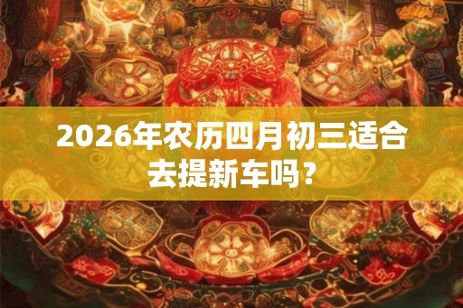 2026年农历四月初三适合去提新车吗？