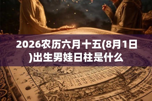 2026农历六月十五(8月1日)出生男娃日柱是什么 2026农历六月十五(8月1日)出生男娃日柱是什么