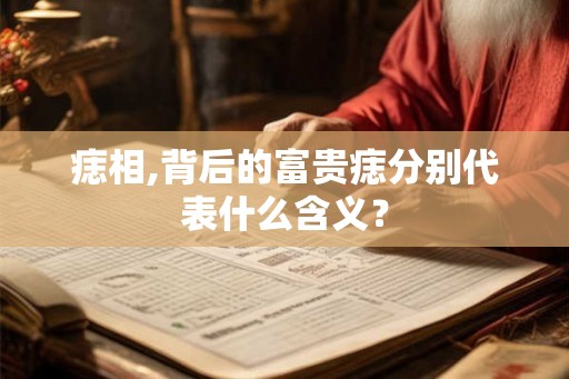 痣相,背后的富贵痣分别代表什么含义? 痣相,背后的富贵痣分别代表什么含义?