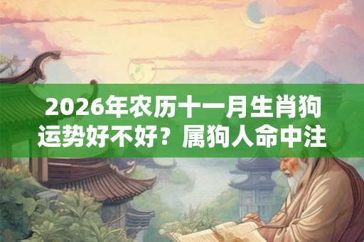 2026年农历十一月生肖狗运势好不好？属狗人命中注定的恋人
