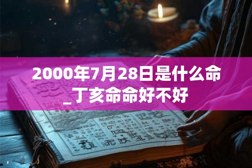 2000年7月28日是什么命_丁亥命命好不好