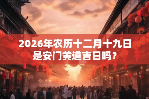 2026年农历十二月十九日是安门黄道吉日吗？