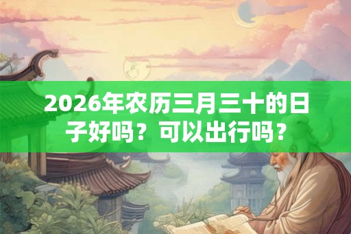 2026年农历三月三十的日子好吗？可以出行吗？