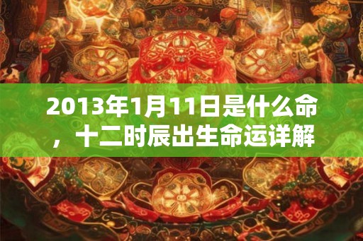 2013年1月11日是什么命，十二时辰出生命运详解