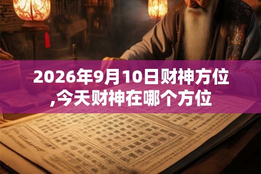 2026年9月10日财神方位,今天财神在哪个方位 2026年9月10日财神方位,今天财神在哪个方位