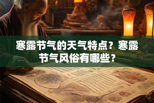 寒露节气的天气特点？寒露节气风俗有哪些？