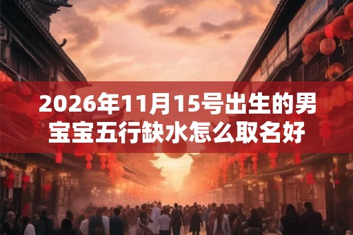 2026年11月15号出生的男宝宝五行缺水怎么取名好