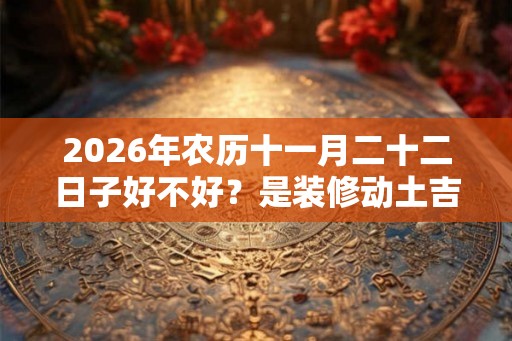 2026年农历十一月二十二日子好不好?是装修动土吉日吗? 2026年农历十一月二十二日子好不好?是装修动土吉日吗?