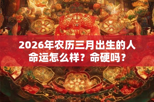 2026年农历三月出生的人命运怎么样？命硬吗？