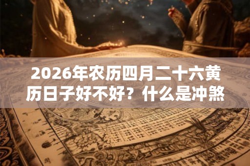 2026年农历四月二十六黄历日子好不好？什么是冲煞？