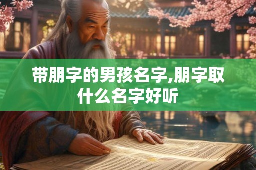 带朋字的男孩名字,朋字取什么名字好听