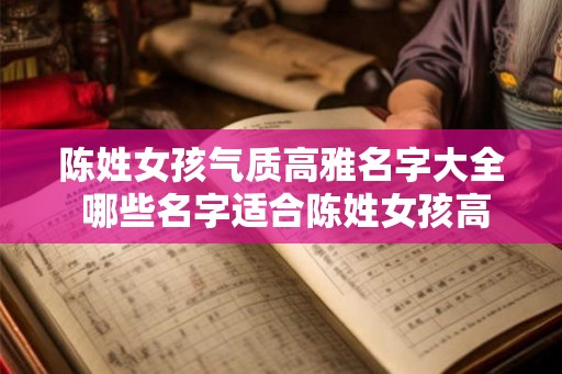 陈姓女孩气质高雅名字大全 哪些名字适合陈姓女孩高雅气质