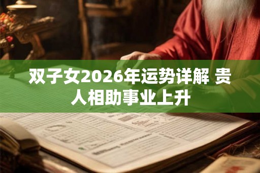 双子女2026年运势详解 贵人相助事业上升