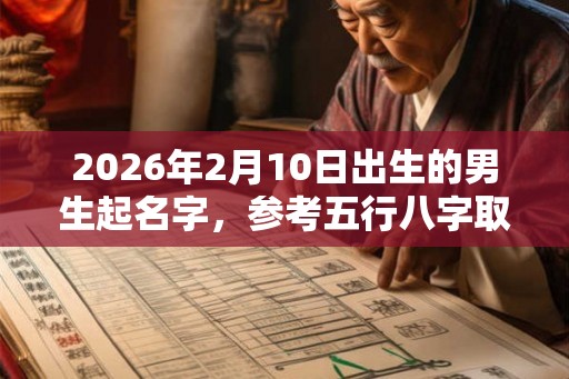 2026年2月10日出生的男生起名字，参考五行八字取名