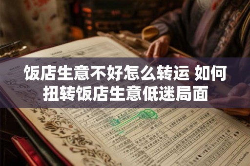 饭店生意不好怎么转运 如何扭转饭店生意低迷局面 饭店生意不好怎么转运 如何扭转饭店生意低迷局面