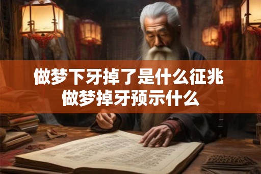 做梦下牙掉了是什么征兆 做梦掉牙预示什么