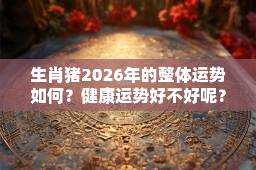 生肖猪2026年的整体运势如何？健康运势好不好呢？