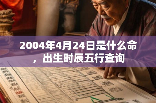 2004年4月24日是什么命，出生时辰五行查询