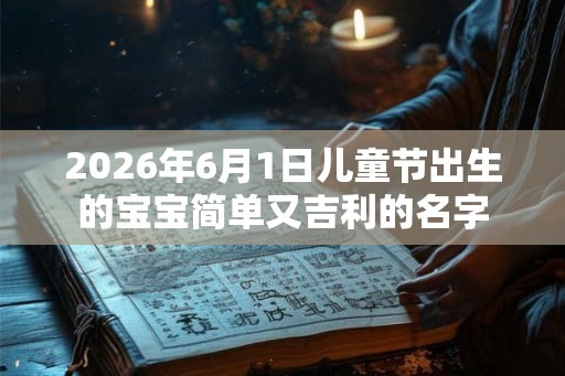 2026年6月1日儿童节出生的宝宝简单又吉利的名字