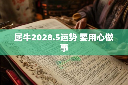 属牛2028.5运势 要用心做事