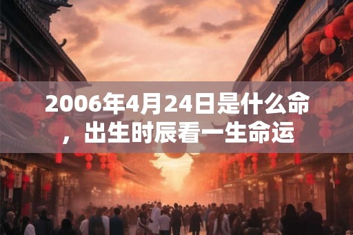 2006年4月24日是什么命,出生时辰看一生命运 2006年4月24日是什么命,出生时辰看一生命运
