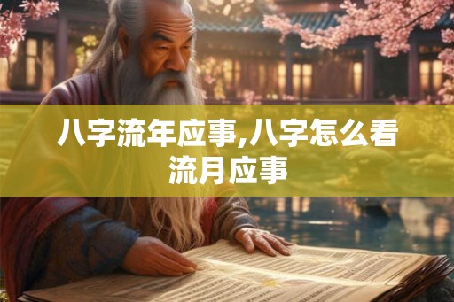 八字流年应事,八字怎么看流月应事