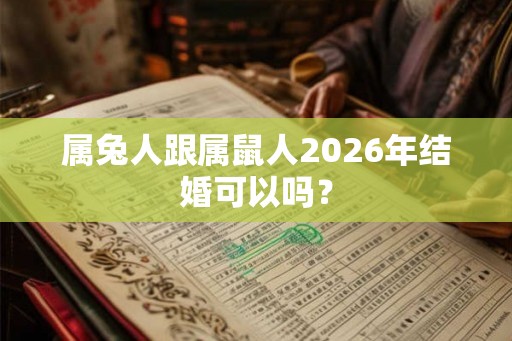 属兔人跟属鼠人2026年结婚可以吗？