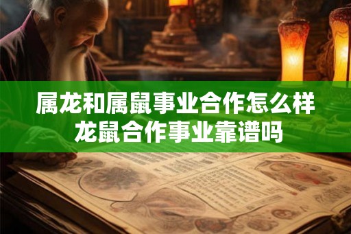 属龙和属鼠事业合作怎么样 龙鼠合作事业靠谱吗
