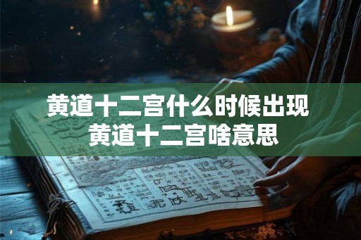 黄道十二宫什么时候出现  黄道十二宫啥意思