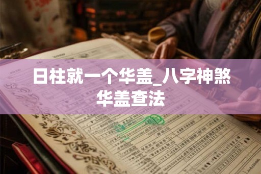 日柱就一个华盖_八字神煞华盖查法