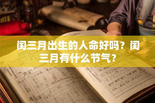 闰三月出生的人命好吗？闰三月有什么节气？