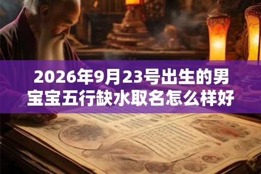 2026年9月23号出生的男宝宝五行缺水取名怎么样好