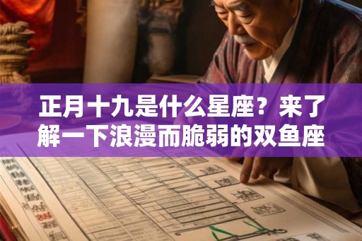 正月十九是什么星座？来了解一下浪漫而脆弱的双鱼座吧！
